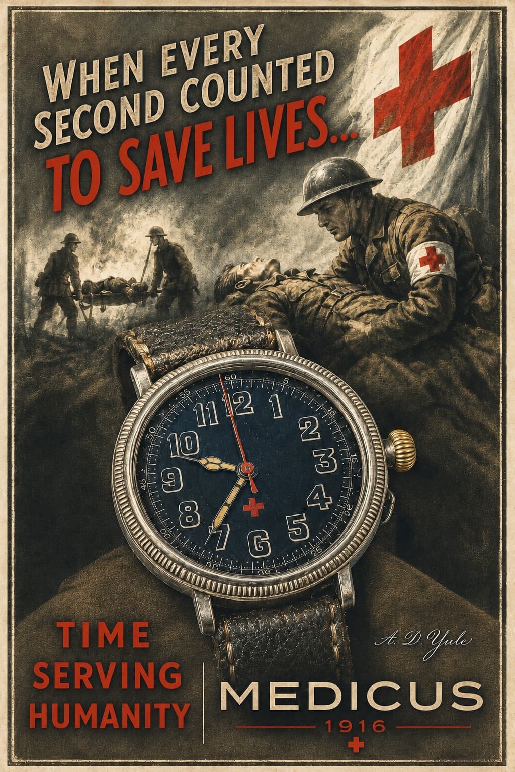 Medicus poster: medics on the battlefield when every second counted